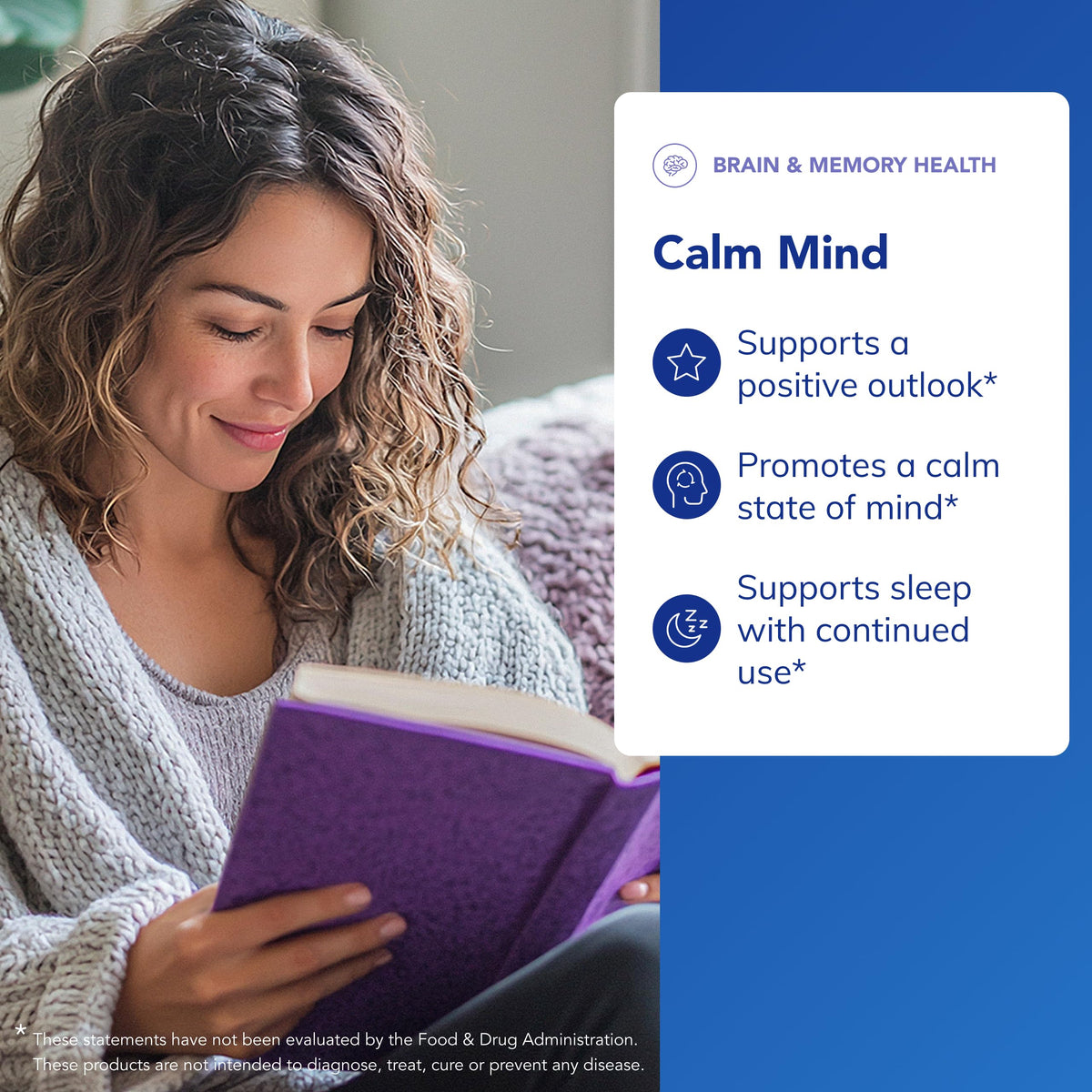 Flacon de Pure Encapsulations Calm Mind avec étiquette visible
