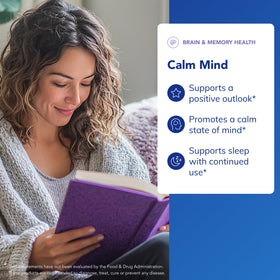 Flacon de Pure Encapsulations Calm Mind avec étiquette visible