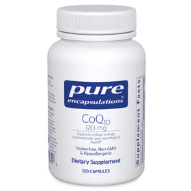Flacon de Pure Encapsulations CoQ10 120 mg contenant 120 capsules