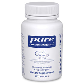 Flacon de Pure Encapsulations CoQ10 60 mg avec 120 capsules