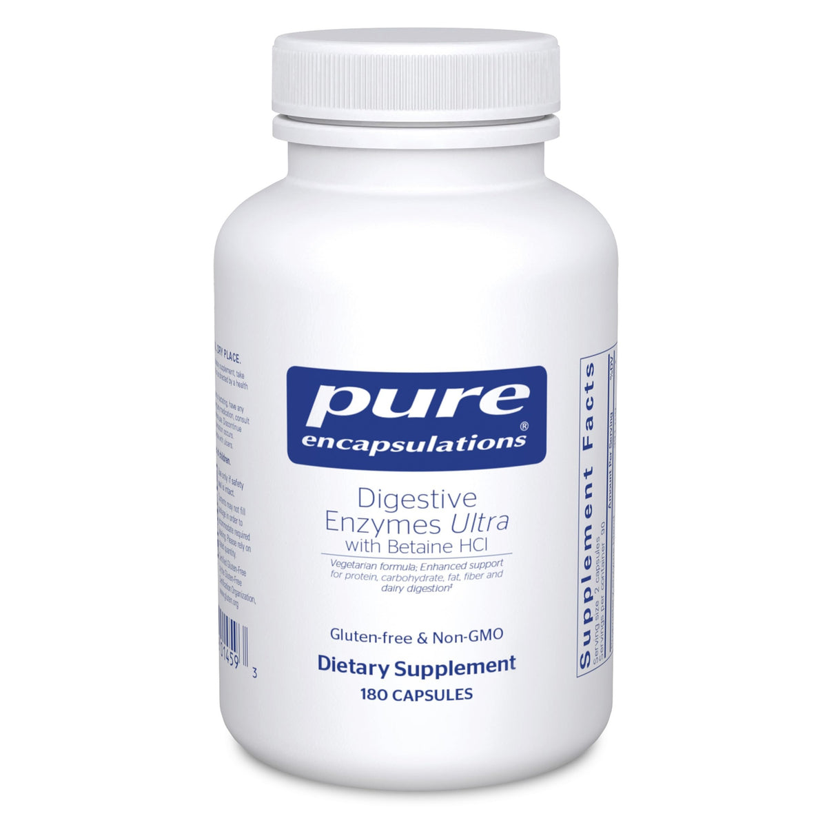 Flacon de Pure Encapsulations Enzymes Ultra 180 capsules
