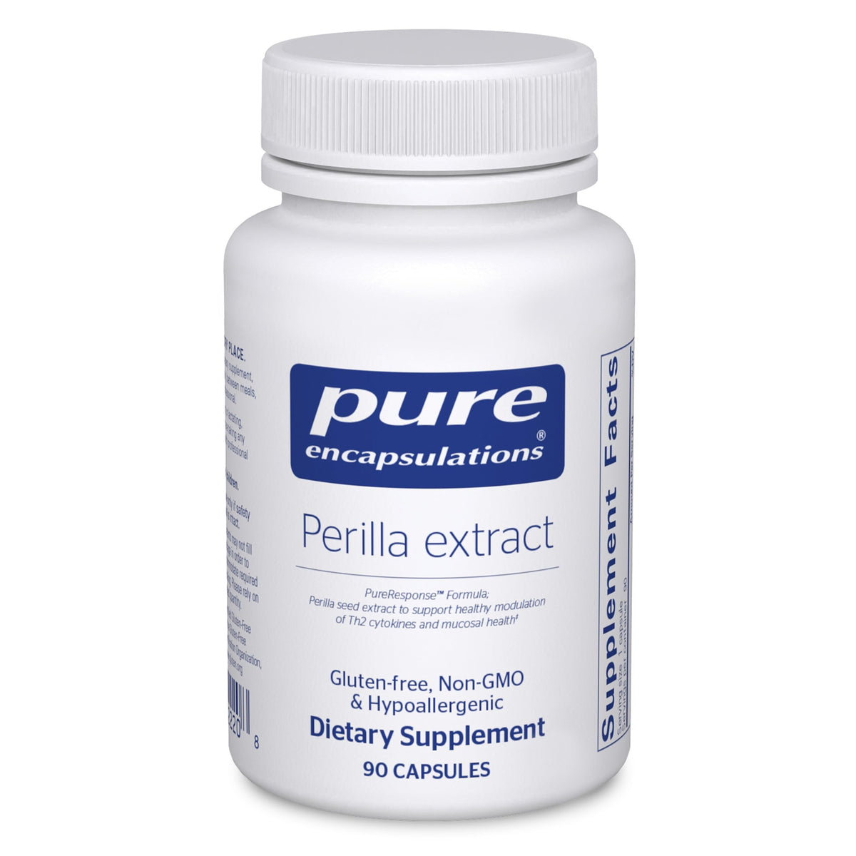 Flacon de Pure Encapsulations Extrait de Périlla 90 Capsules vue avant