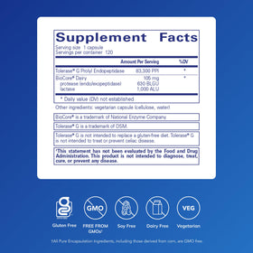 Flacon de Pure Encapsulations Multi-Enzymes avec étiquette