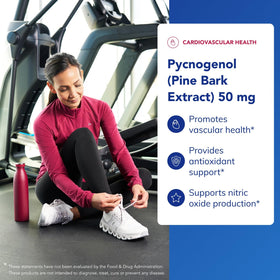 Flacon de Pure Encapsulations Pycnogenol ouvert avec capsules