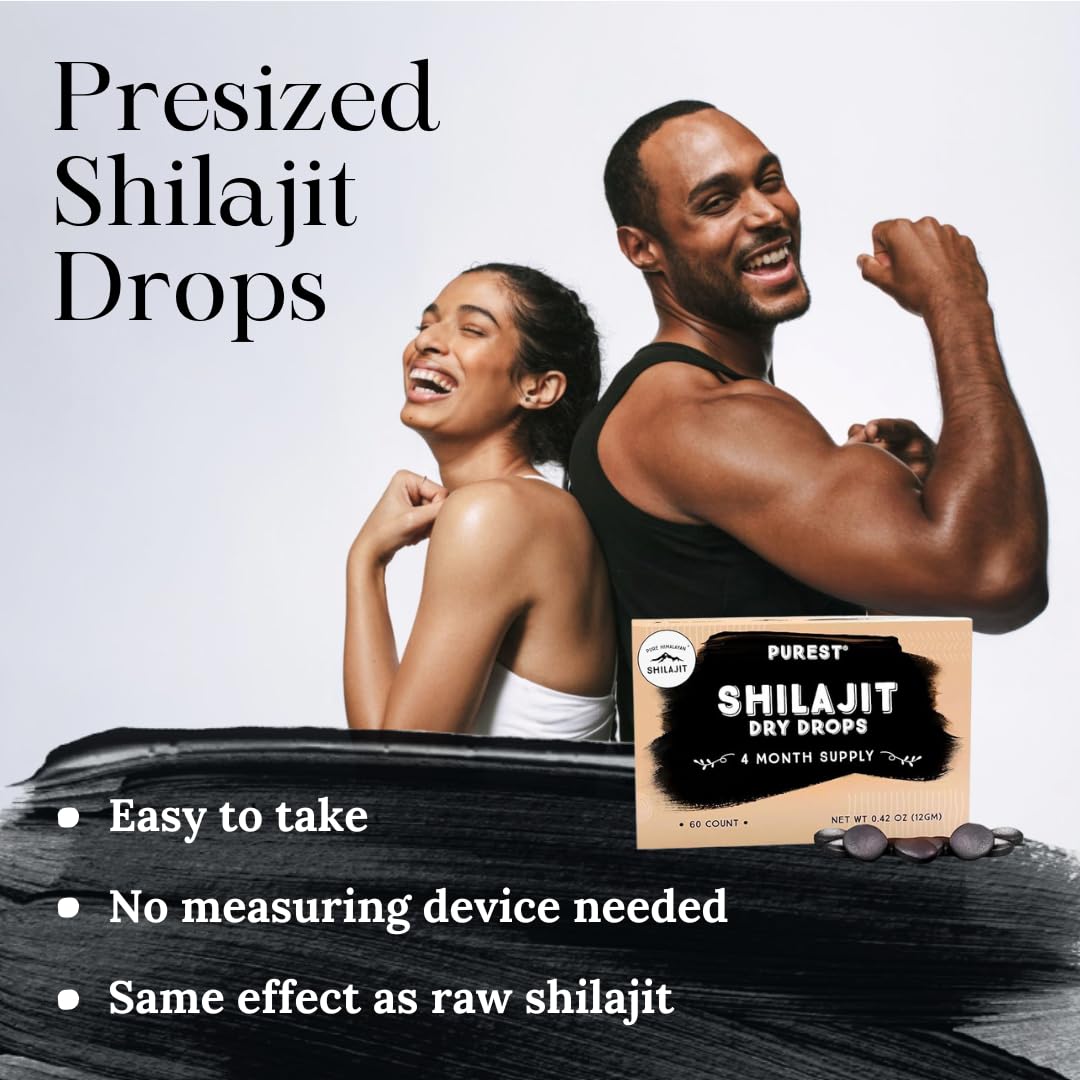 Flacon de Pure Himalayan Shilajit gouttes sèches ouvert