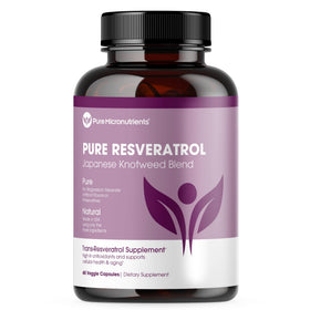 Flacon de Pure Resveratrol 600mg avec 60 capsules végétales