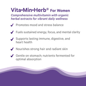 Flacon de PURE SYNERGY Vita·Min·Herb avec étiquette visible