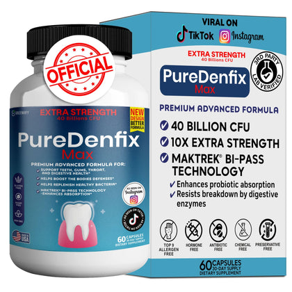 Flacon de PureDenfix Max avec 60 capsules de probiotique