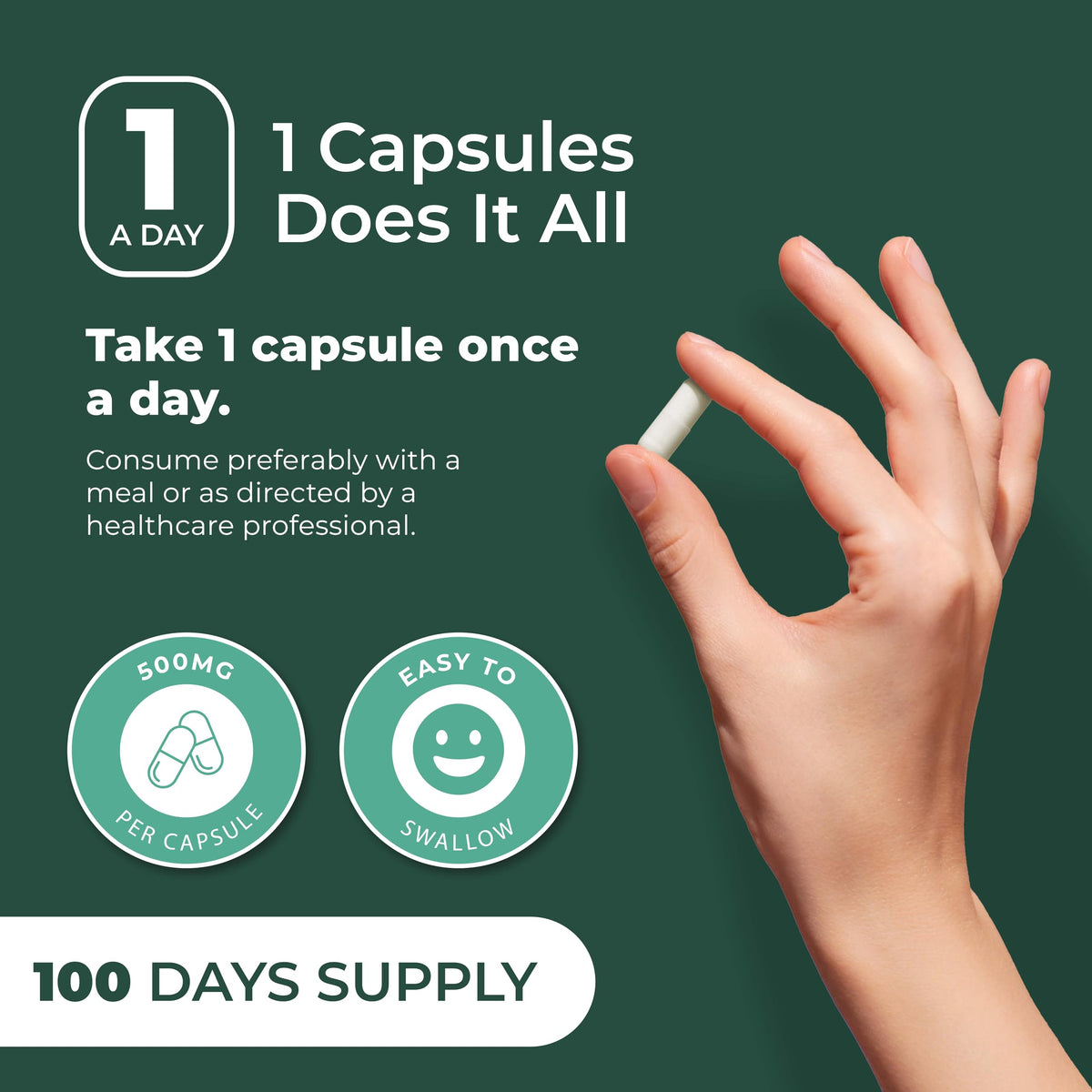 Flacon de PurePremium Saw Palmetto 500mg ouvert avec capsules visibles