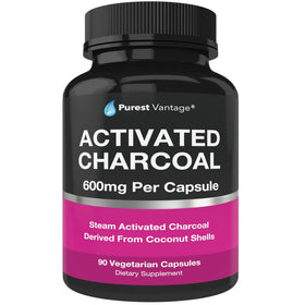 Flacon de Purest Vantage Charbon Actif 600mg avec 90 capsules