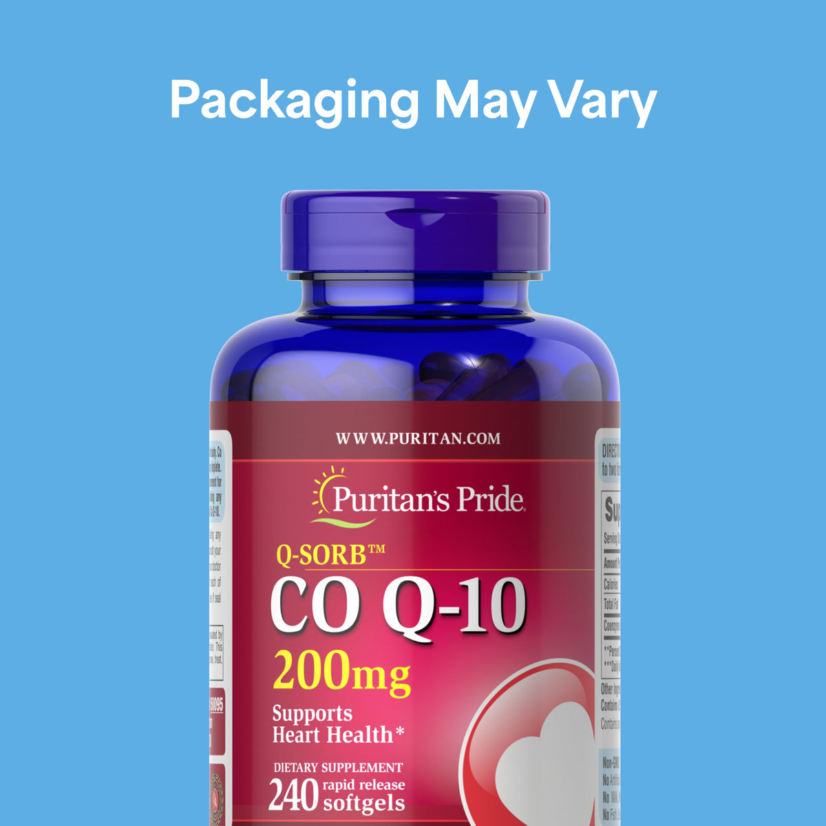 Flacon de Puritan's Pride Coenzyme Q10 240 gélules