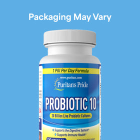 Flacon de Puritan's Pride Probiotique 10 avec étiquette