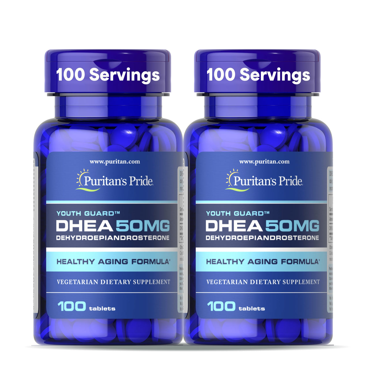 Flacon de Puritan's Pride Youth Guard™ DHEA 50mg avec 100 comprimés