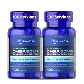 Flacon de Puritan's Pride Youth Guard™ DHEA 50mg avec 100 comprimés