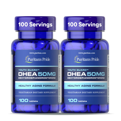 Flacon de Puritan's Pride Youth Guard™ DHEA 50mg avec 100 comprimés