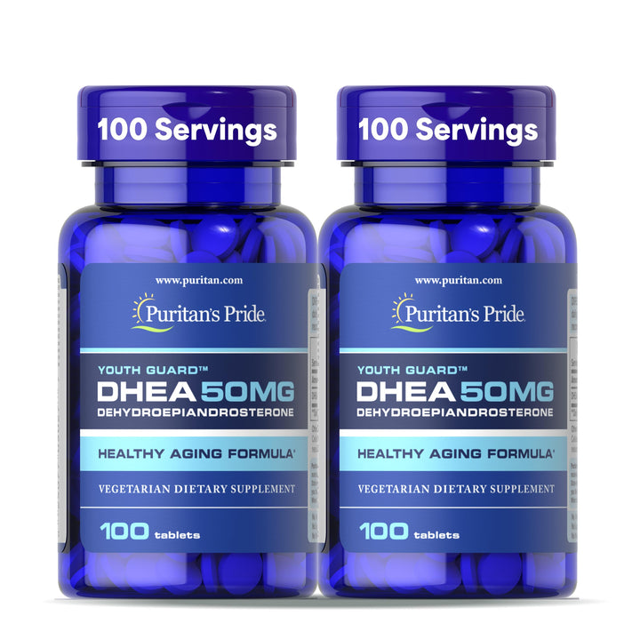 Flacon de Puritan's Pride Youth Guard™ DHEA 50mg avec 100 comprimés
