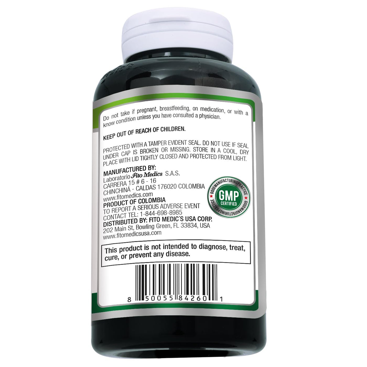 Flacon de Pygeum FITO MEDIC'S avec capsules à côté
