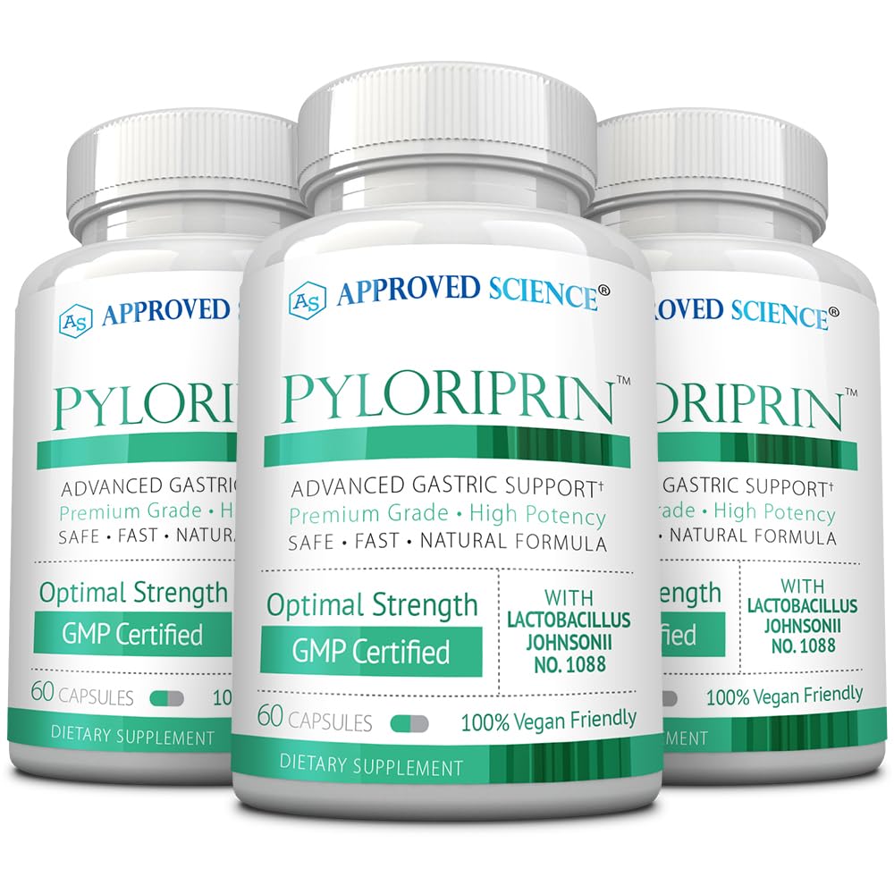 Flacon de Pyloriprin d'Approved Science 180 capsules vue de face