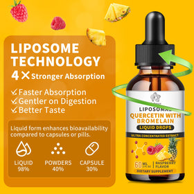 Flacon de quercétine Herbance avec élderberry et vitamine C
