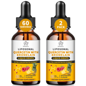 Flacon de quercétine liposomale Herbance 750mg avec bromélaïne 150mg