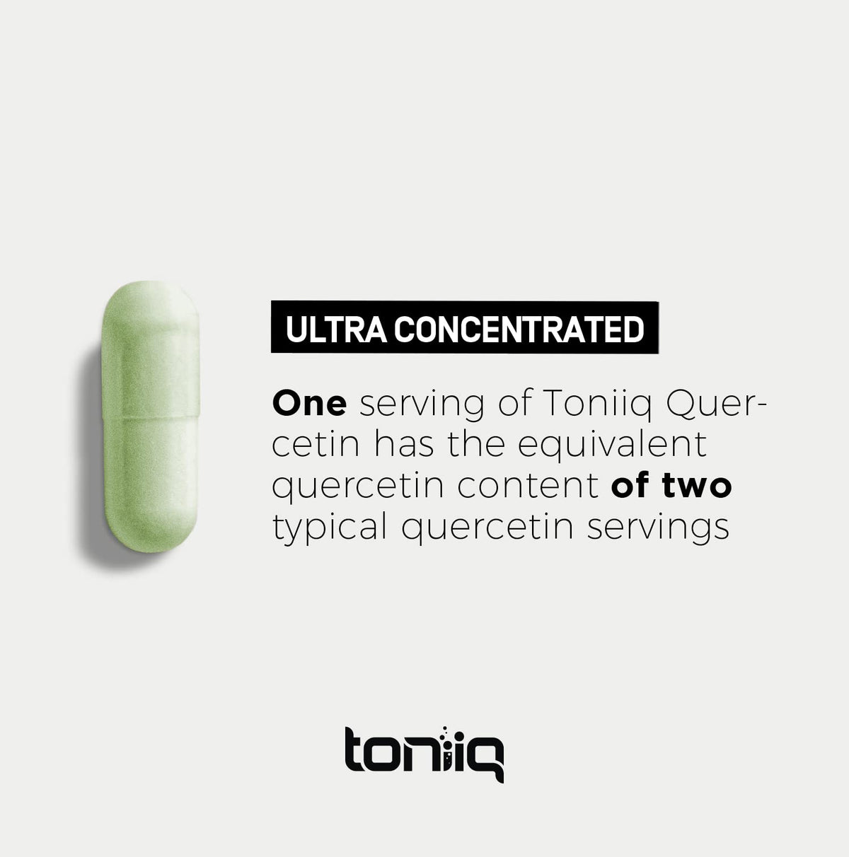 Flacon de quercétine Toniiq avec couvercle ouvert