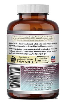 Flacon de racine de guimauve Amazing Nutrition sur fond blanc