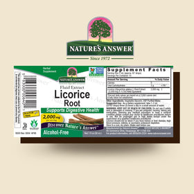 Flacon de racine de réglisse Nature's Answer 1 oz avec étiquette
