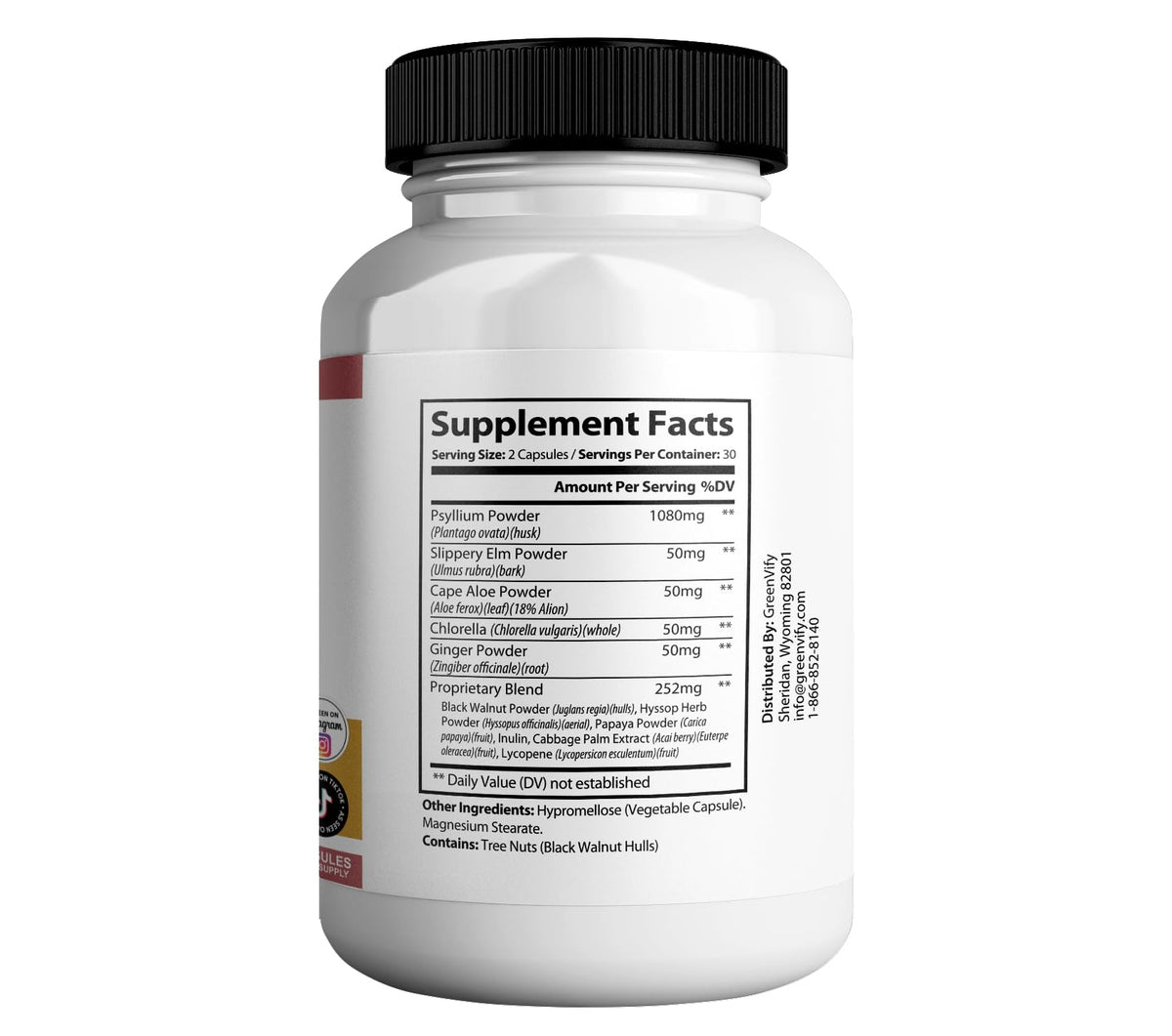 Flacon de Radiancy Peach Max ouvert montrant les capsules à l'intérieur
