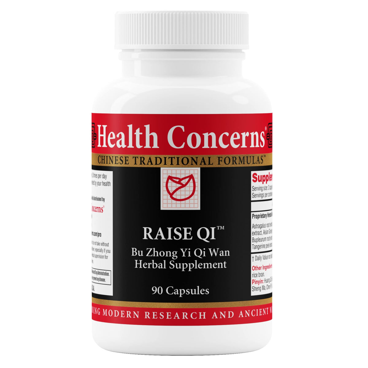 Flacon de Raise Qi Health Concerns avec 90 capsules