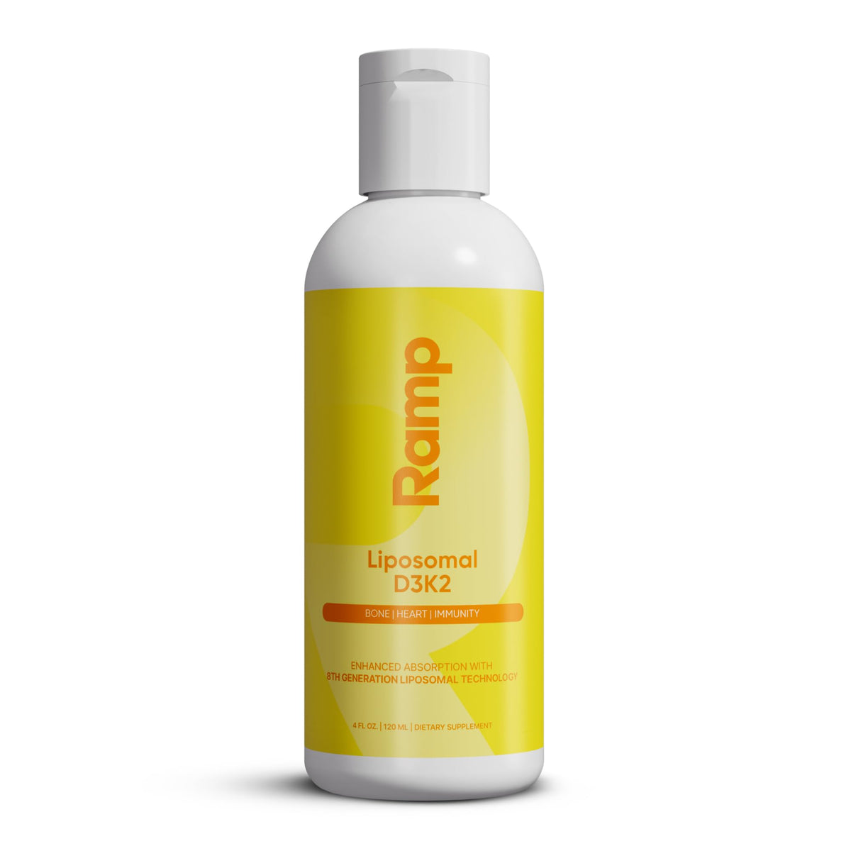 Flacon de Ramp Nutrition Liposomal D3 K2 2500IU 200mcg vue avant