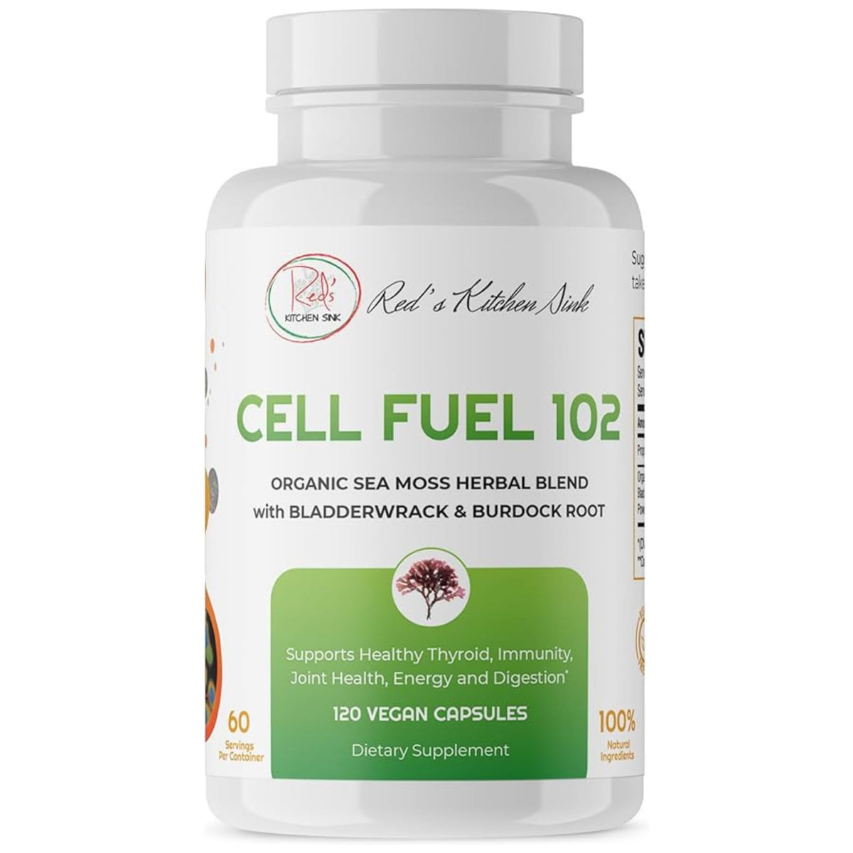 Flacon de Red's Kitchen Sink Cell Fuel 102 avec 120 capsules
