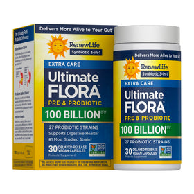 Flacon de Renew Life Probiotique 100 milliards CFU avec 30 capsules