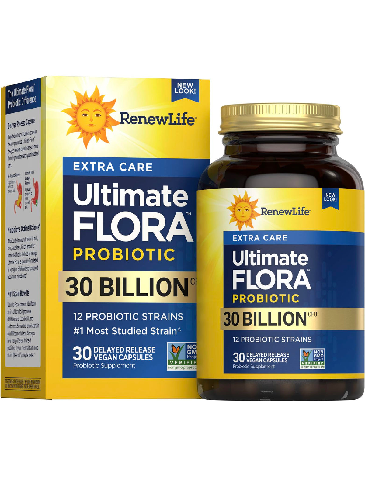 Flacon de Renew Life Probiotique 30 Milliards CFU avec capsules végétariennes