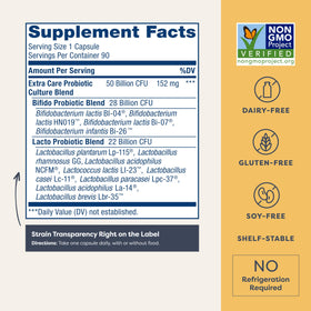 Flacon de Renew Life Probiotique Extra Care avec capsules