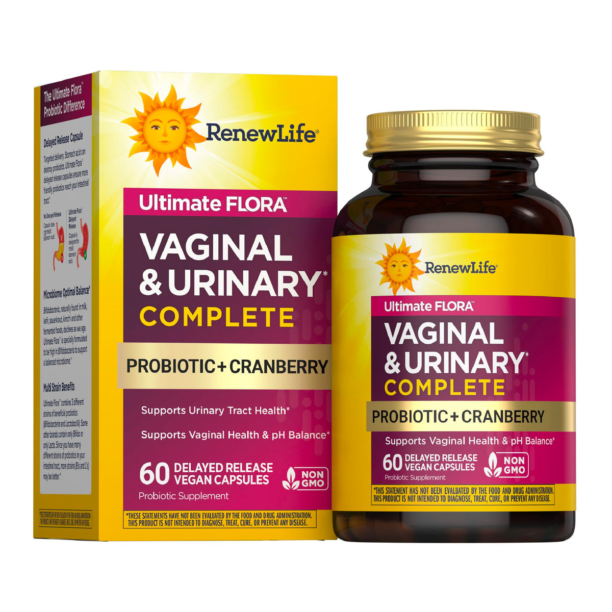 Flacon de Renew Life Probiotique Femme 60 capsules vue de face