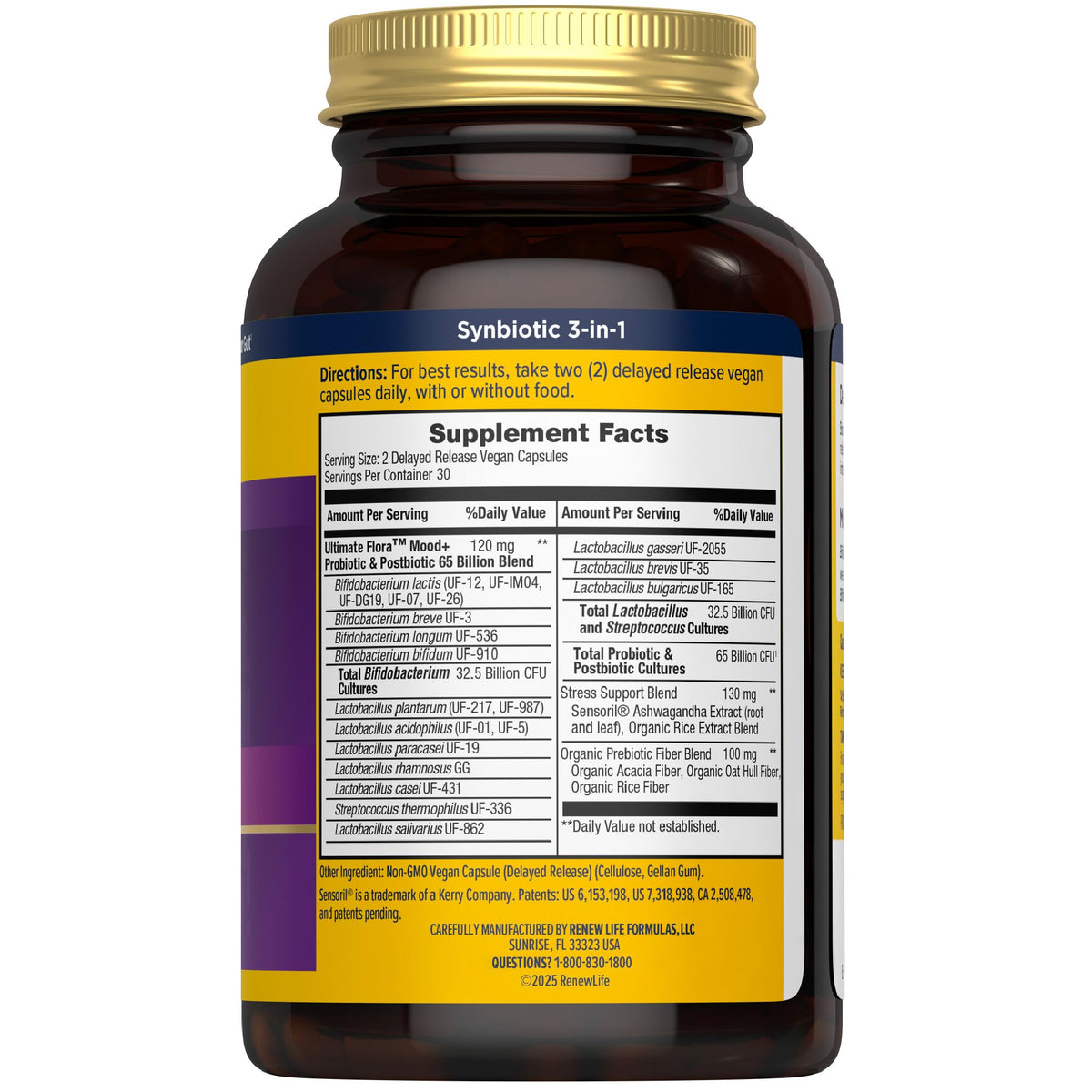 Flacon de Renew Life Probiotiques avec 60 capsules végétales