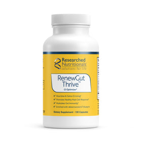 Flacon de RenewGut Thrive de Researched Nutritionals 150 capsules