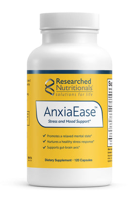 Flacon de Researched Nutritionals AnxiaEase 120 capsules vue avant