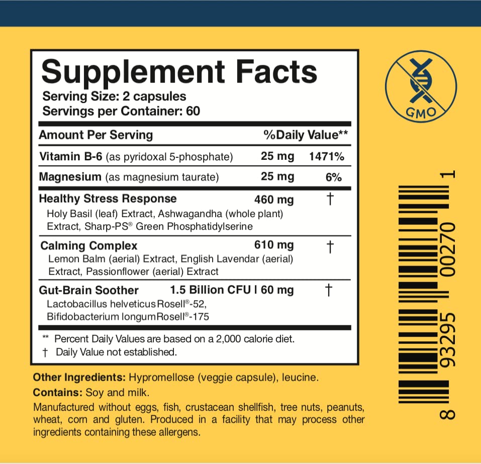 Flacon de Researched Nutritionals AnxiaEase sur fond neutre