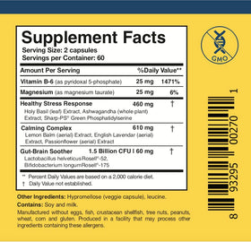 Flacon de Researched Nutritionals AnxiaEase sur fond neutre
