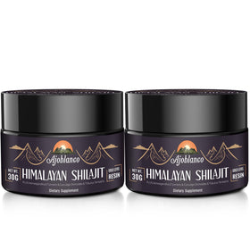 Flacon de résine de shilajit Ajoblanco 600mg avec étiquette