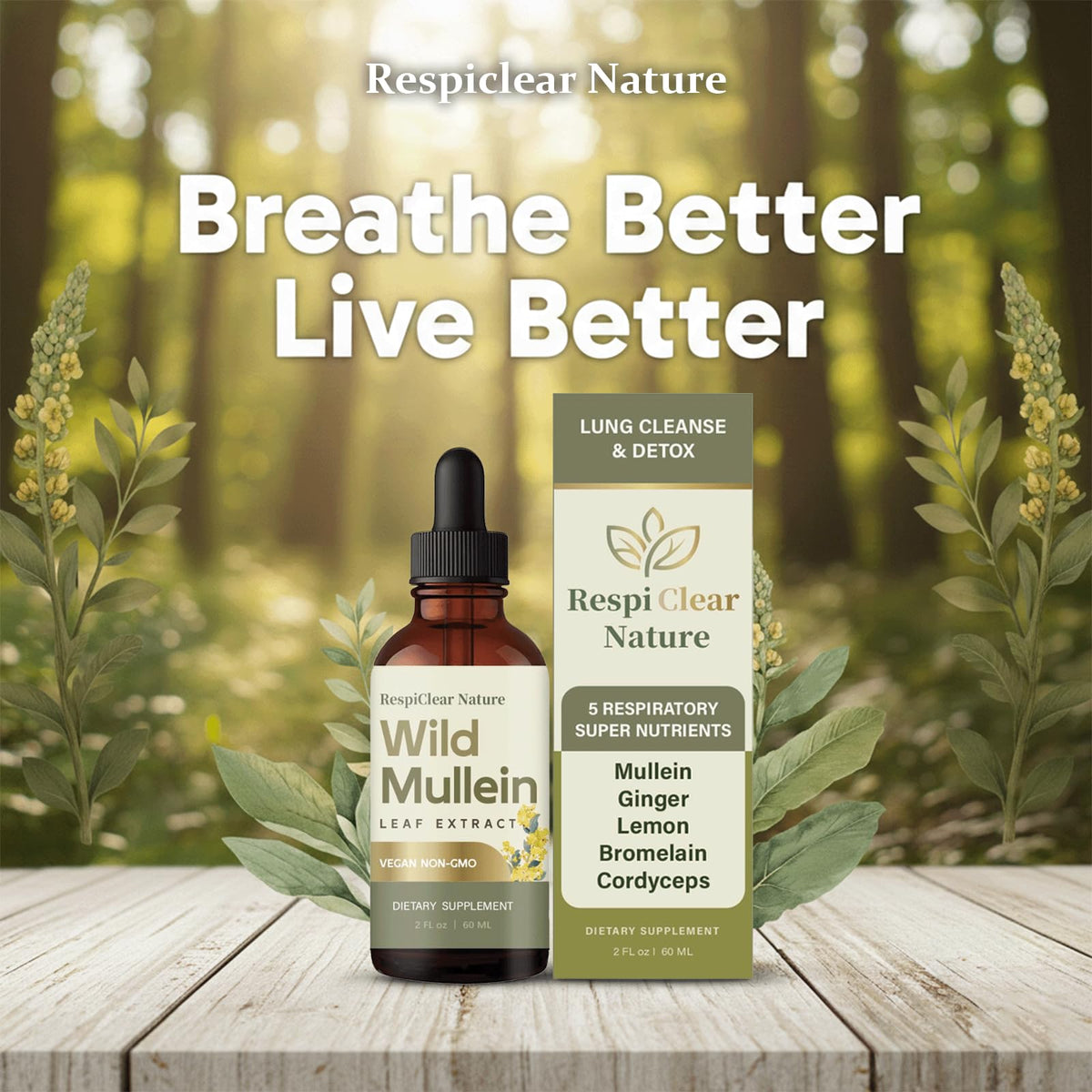 Flacon de Respiclear Nature avec goutteur pour dosage