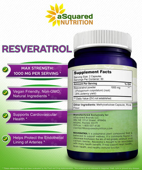 Flacon de resvératrol ouvert avec capsules visibles