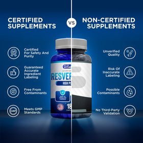 Flacon de Resvératrol We Like Vitamins avec des ingrédients naturels