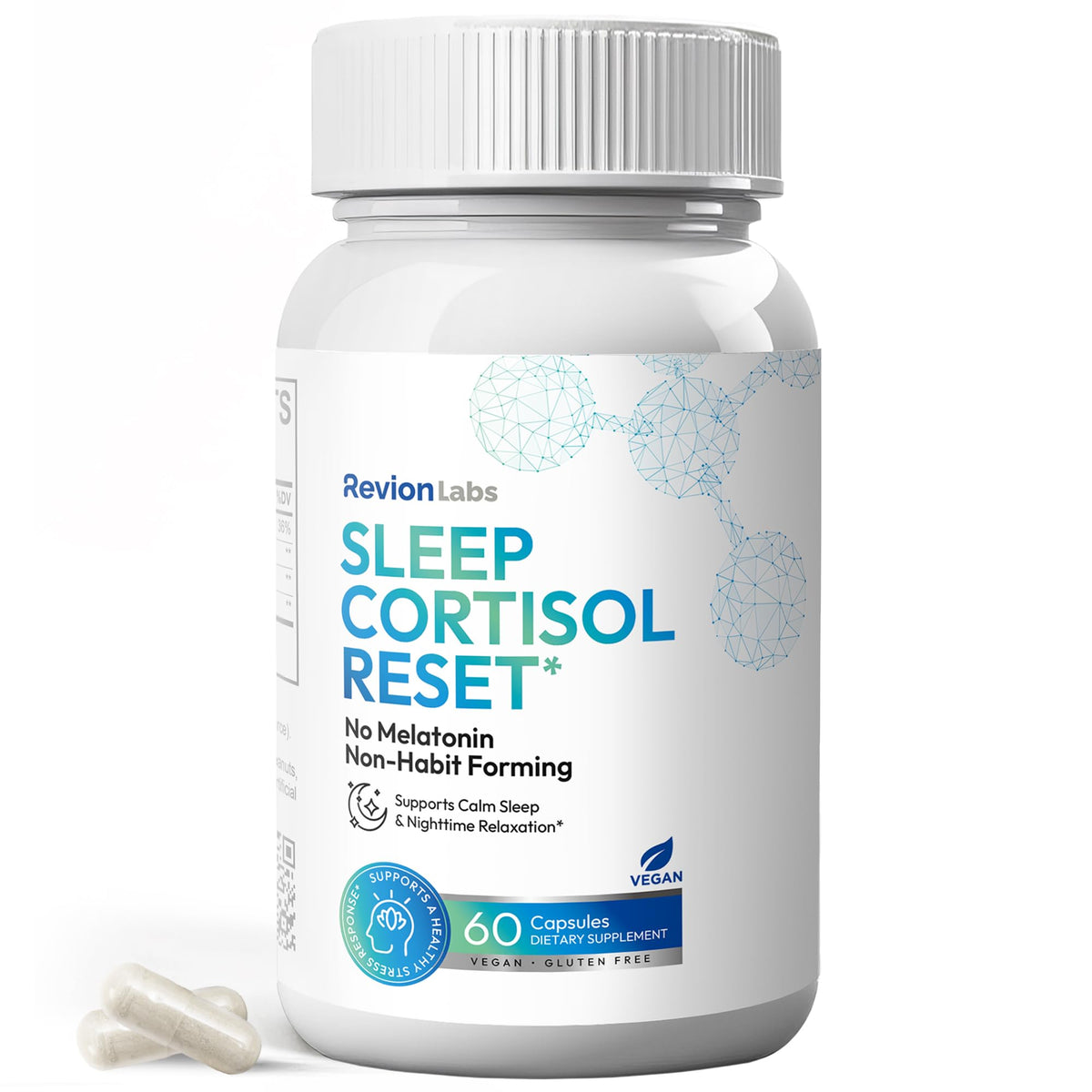 Flacon de Revion LABS Complément Alimentaire Cortisol 60 capsules