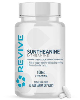 Flacon de Revive L-Théanine 60 capsules vues de face