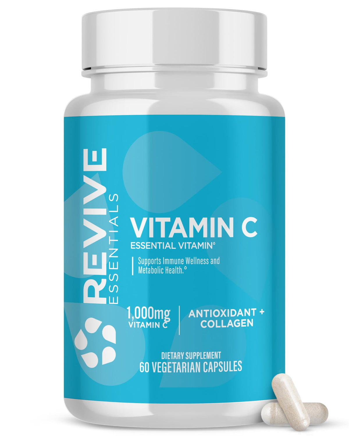 Flacon de Revive Vitamine C 1000mg avec 200 capsules végétariennes