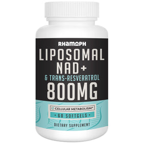 Flacon de Rhameph Liposomal NAD+ 800 mg avec Trans-Resvératrol 300 mg