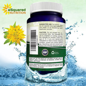 Flacon de Rhodiola Rosea 1000mg aSquared Nutrition sur un fond neutre