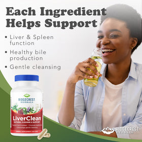 Flacon de RidgeCrest Herbals LiverClean avec étiquette